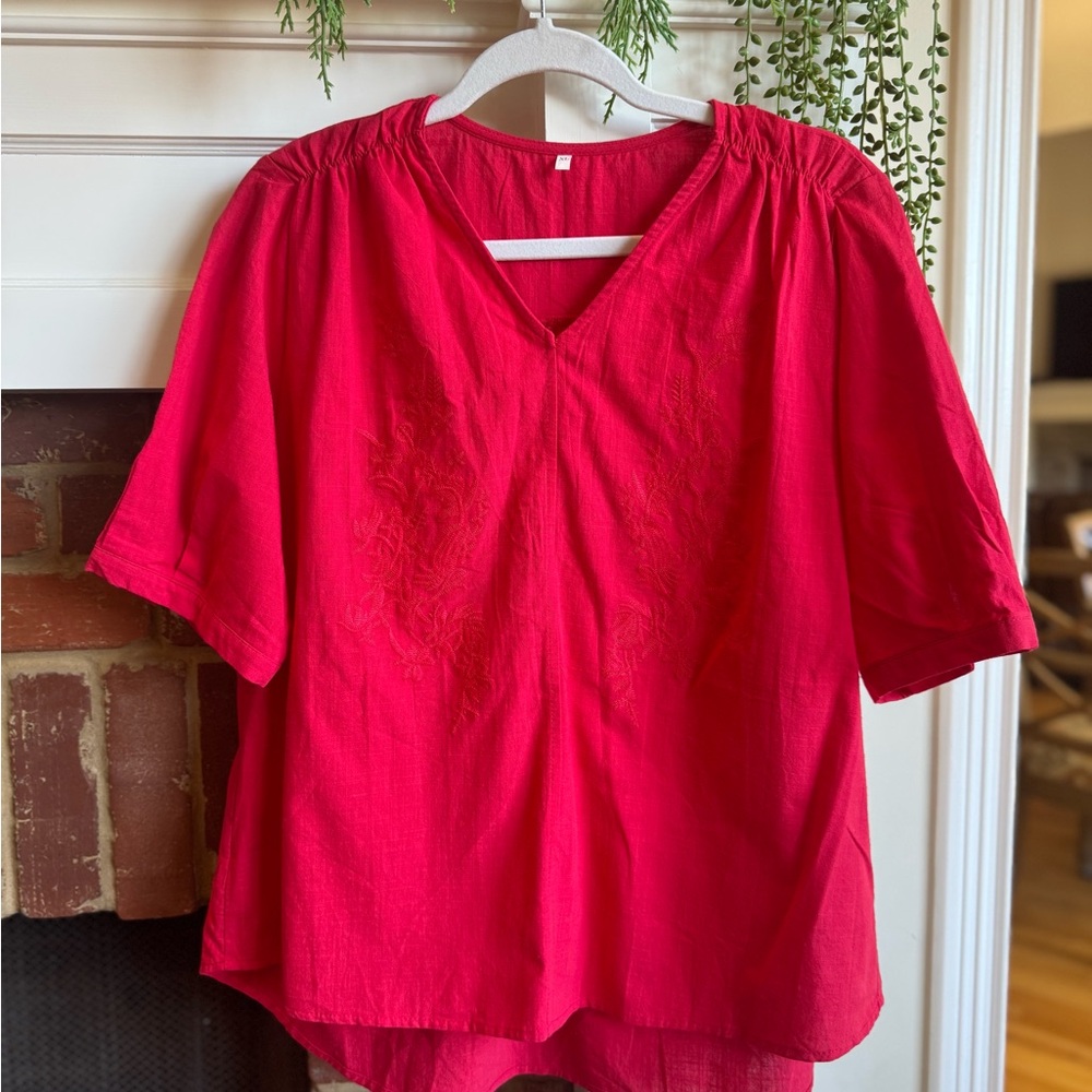Vibrant Red Women's Blouse